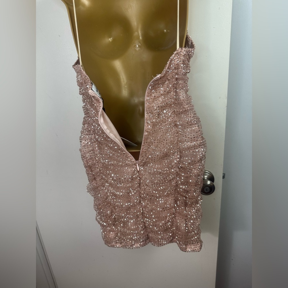 Hello Molly Blush Pink Sequin Mini Dress - Picture 7 of 16